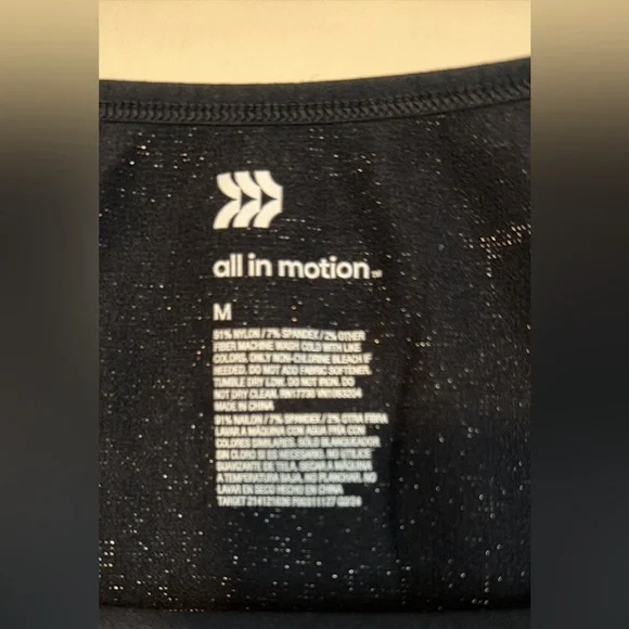 all in motion Black Metallic Cropped Long-Sleeve Top - Picture 3 of 7